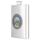 ネバダの州のシール フラスク (左)