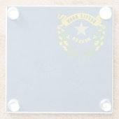 ネバダの州の旗のグランジなイラストレーション ガラスコースター (裏面)