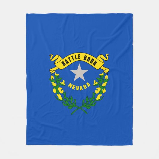ネバダの州の旗のデザイン フリースブランケット (正面)