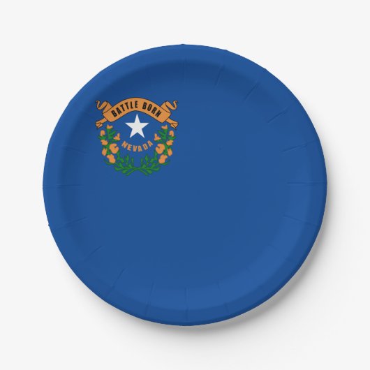 ネバダの旗 ペーパープレート (正面)