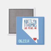 ネバダの日付の保存 – カスタマイズ可能な都市 マグネット (正面/裏面)