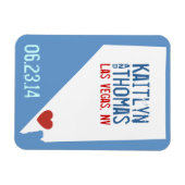 ネバダの日付の保存 – カスタマイズ可能な都市 マグネット (横)