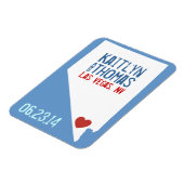 ネバダの日付の保存 – カスタマイズ可能な都市 マグネット (左側)