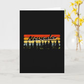 ネバダの森の夕焼け ツリー キャビン テーマ お土産 カード (黄色い花)