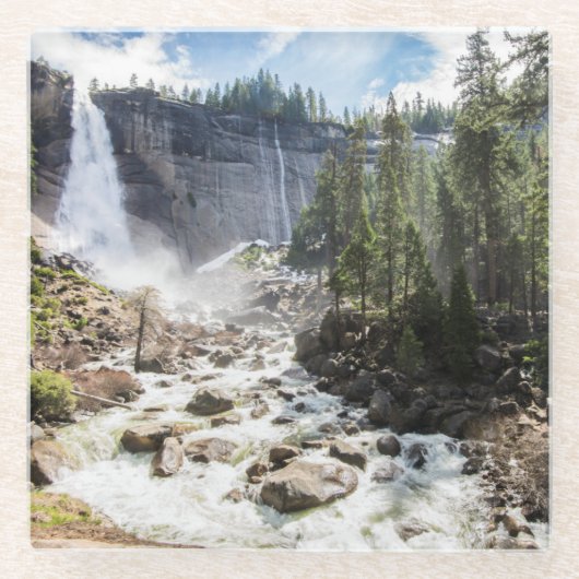 ネバダの滝 ガラスコースター (正面)