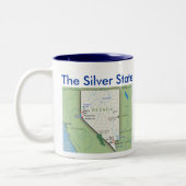 ネバダの記号及び地図 ツートーンマグカップ (左)