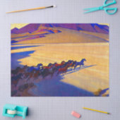 ネバダの野生の馬バイメイナード・ディクソン 薄葉紙 (クラフト)