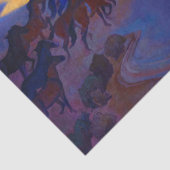 ネバダの野生の馬バイメイナード・ディクソン 薄葉紙 (詳細)