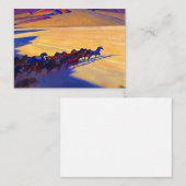 ネバダの野生の馬， 1927メイナード・ディクソン ノートカード (正面/裏面)