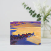 ネバダの野生の馬， 1927メイナード・ディクソン ポストカード (スタンド正面)