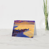 ネバダの野生馬1927年メイナード·ディクソン サンキューカード (正面)