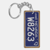 ネバダの1961年のヴィンテージのナンバープレートKeychain キーホルダー (正面左)