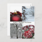 ネバダクリスマスカード、州固有 シーズンポストカード (正面/裏面)