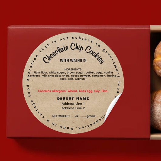 ネバダコテージローフードラベルシール ラウンドシール