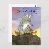 ネバダコヨーテ砂漠の夕日だ ポストカード (正面/裏面)