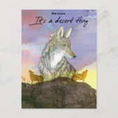 ネバダコヨーテ砂漠の夕日だ ポストカード (正面)