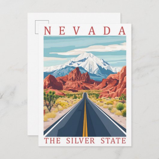 ネバダザシルバー州USAトラベルプレイス ポストカード (正面/裏面)