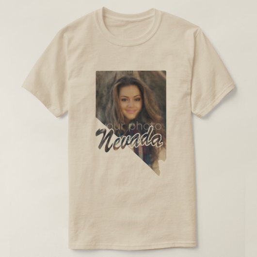 ネバダシェイプTシャツの州 Tシャツ (デザイン正面)