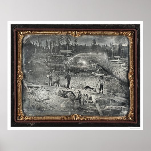 ネバダシティの近く， 1852 by Joseph Blaney Starkweath ポスター (正面)