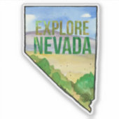 ネバダデザートランドスケープ州シェイプを探索 シール (正面)