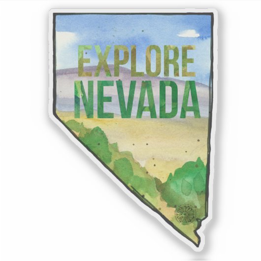ネバダデザートランドスケープ州シェイプを探索 シール (正面)