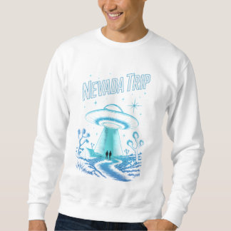 ネバダトリップ - レトロフューチャリスティックUFO誘拐Tシャツ スウェットシャツ