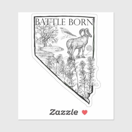 ネバダバトルボーン州シンボルズビゴーントラウト シール (シート)