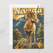 ネバダビグーンシープヴィンテージ ポストカード (正面/裏面)