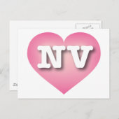 ネバダピンクフェードハート- I love NV ポストカード (正面/裏面)
