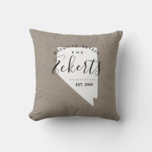 ネバダファミリーモノグラム州装飾用クッション