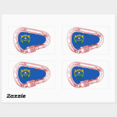 ネバダフラッグ登山カラビナー 長方形シール (シート)