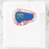 ネバダフラッグ登山カラビナー 長方形シール (バッグ)