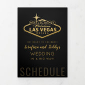 ネバダベガスゲスト結婚のウェルカムスケジュール 三つ折りプログラム (カバー)