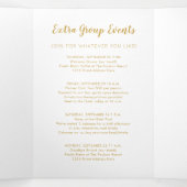 ネバダベガスゲスト結婚のウェルカムスケジュール 三つ折りプログラム (内部中)