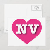 ネバダホットピンクハート- I love NV ポストカード (正面/裏面)