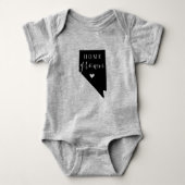 ネバダホームグロウン州ティー ベビーボディスーツ (正面)