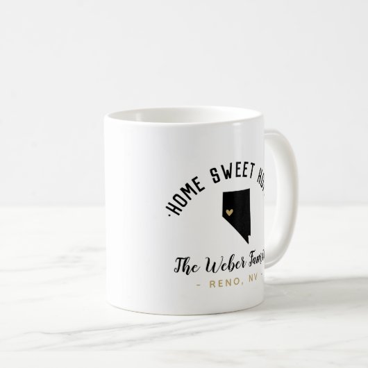 ネバダホームスイートホームファミリーモノグラムマグ コーヒーマグカップ (正面右)