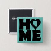 ネバダホームハート州ボタンバッジピン 缶バッジ (正面&裏面)