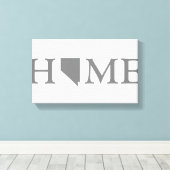 ネバダホーム州ワードアート キャンバスプリント (インサイチュ (ウッドフロア))