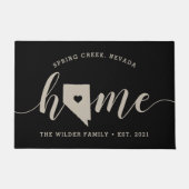 ネバダホーム州 パーソナライズされた ドアマット (正面)