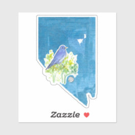 ネバダマウンテンブルーバード州シェイプ記号 シール