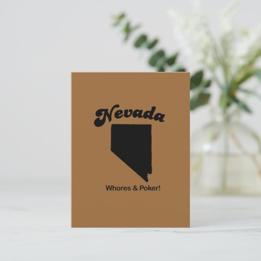 ネバダモットウーアーズとトランプのポーカー ポストカード (スタンド正面)
