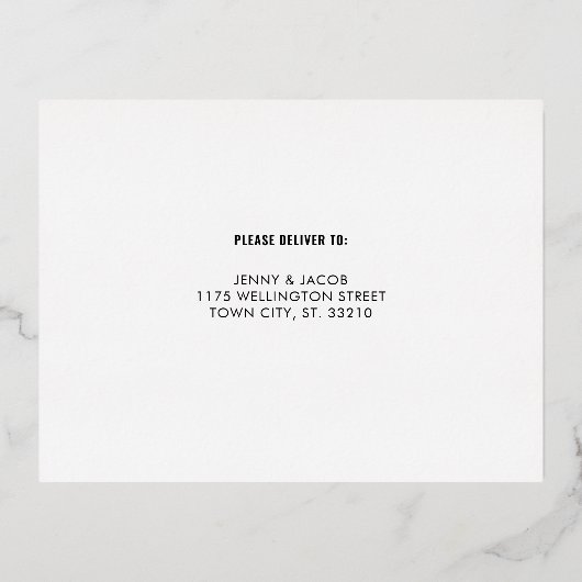 ネバダラブロケーター，ラスベガス | RSVP返信 箔招待状ポストカード (裏面)