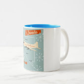 ネバダヴィンテージスタイル旅行ポスター ツートーンマグカップ (正面右)