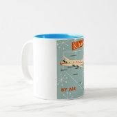 ネバダヴィンテージスタイル旅行ポスター ツートーンマグカップ (正面左)