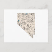 ネバダヴィンテージ写真マップアンティーク州図 ポストカード (正面)