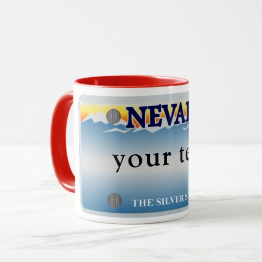 ネバダ免許プレートmag マグカップ (正面左)