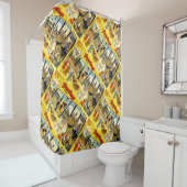 ネバダ土産ヴィンテージはがき結婚ラスベガス シャワーカーテン (インサイチュ)