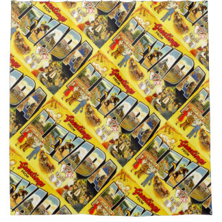 ネバダ土産ヴィンテージはがき結婚ラスベガス シャワーカーテン