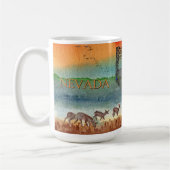 ネバダ地図デザートマ絵を描グ州 コーヒーマグカップ (左)